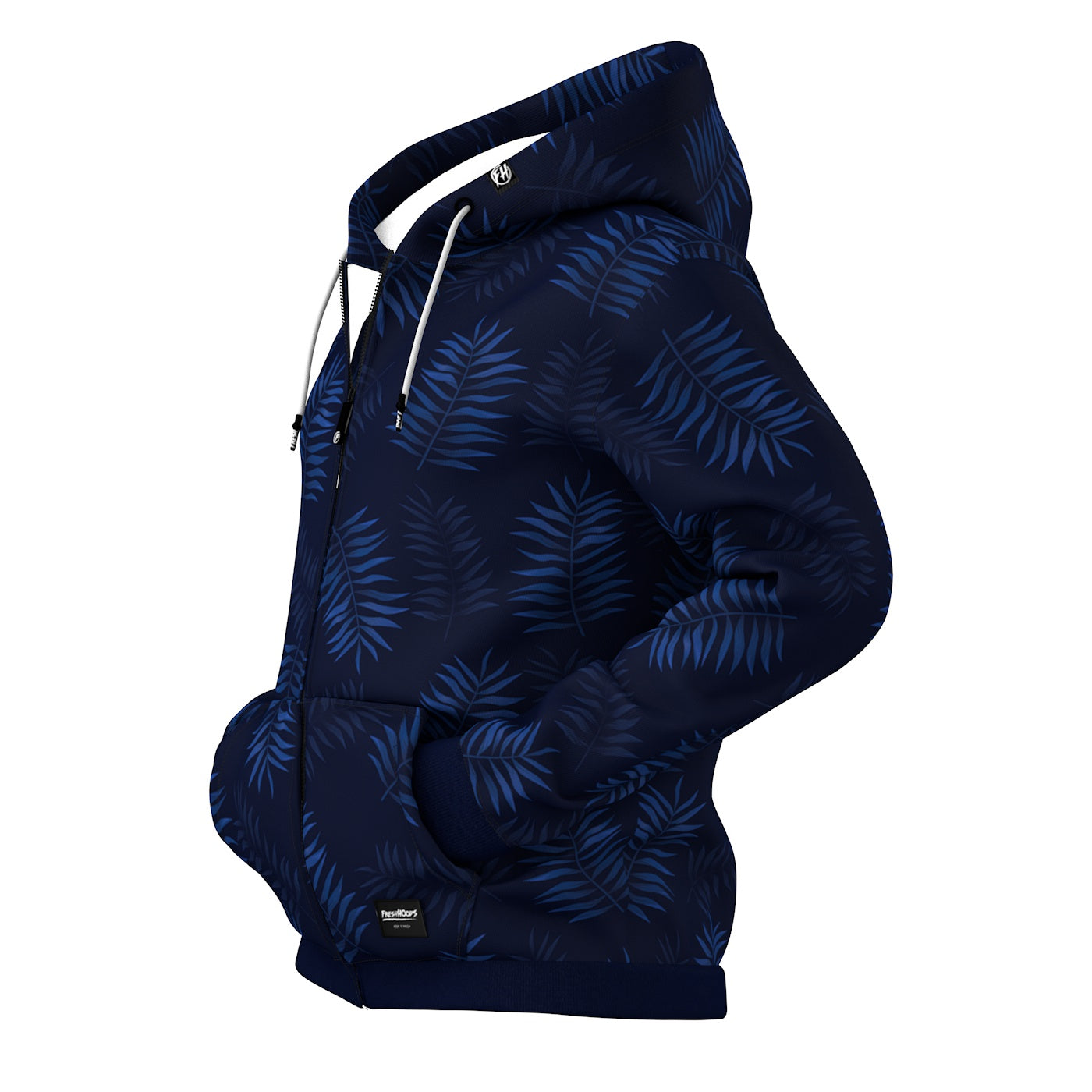 Off Blue Zip Up Hoodie