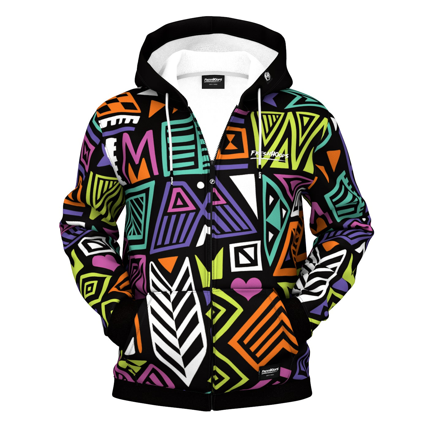 Polygon Tribes Zip Up Hoodie