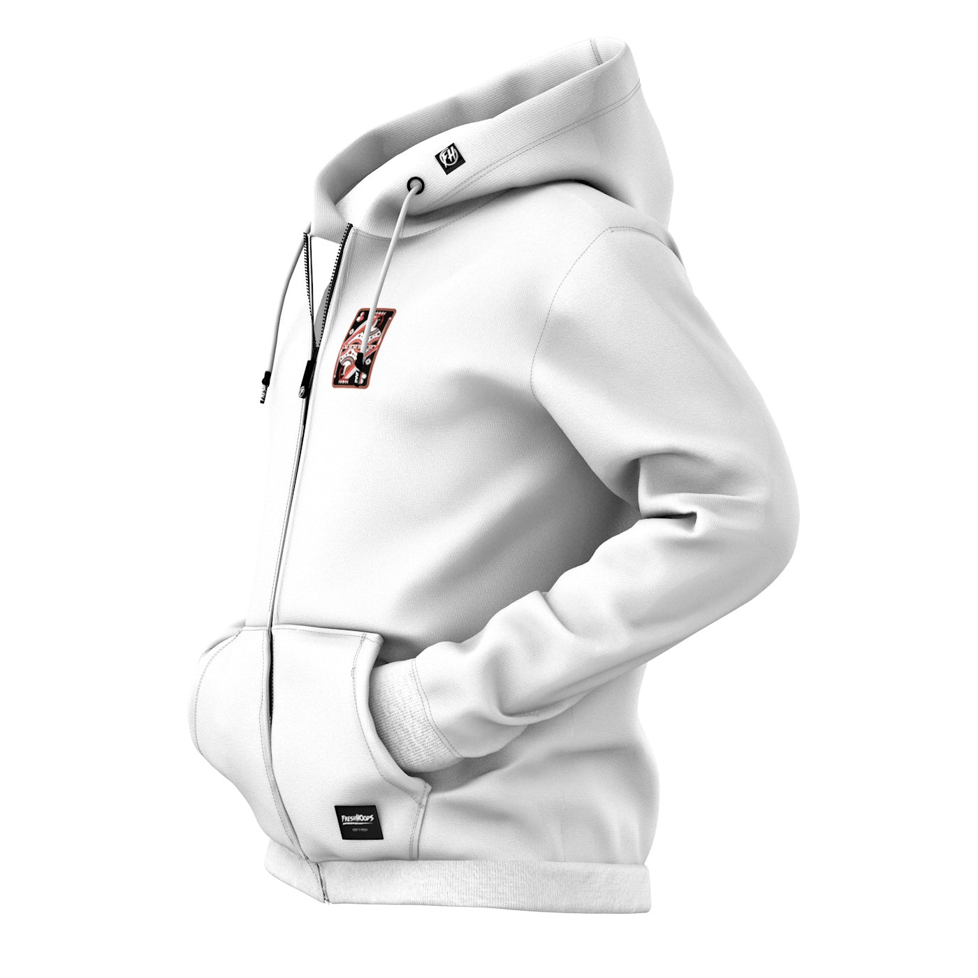 Queen Style 3 Zip Up Hoodie