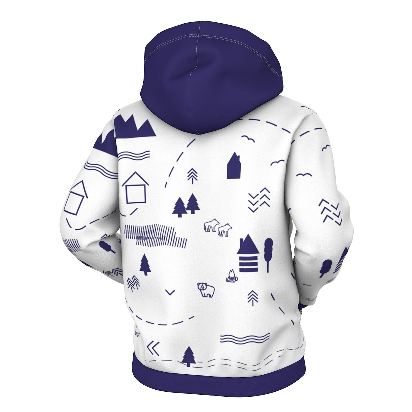 Sketchy Forest Zip Up Hoodie