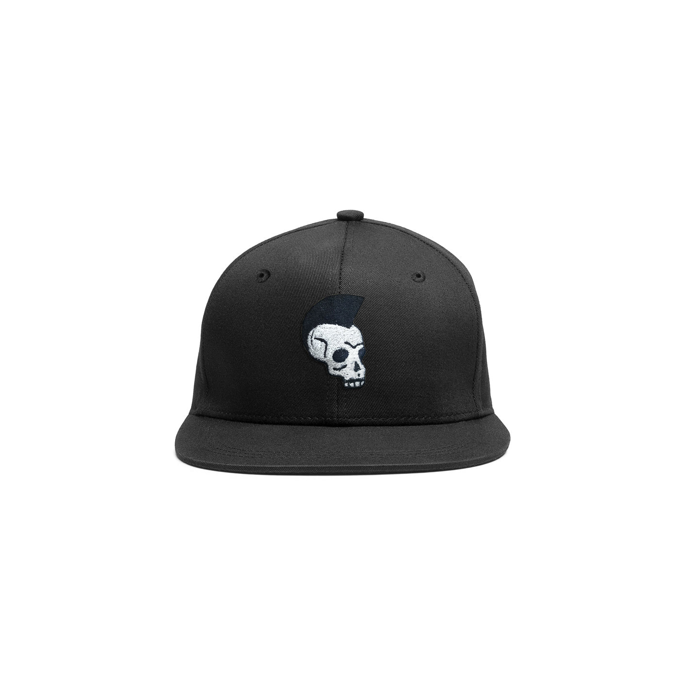 Embroidered Mohawk Skull Cap