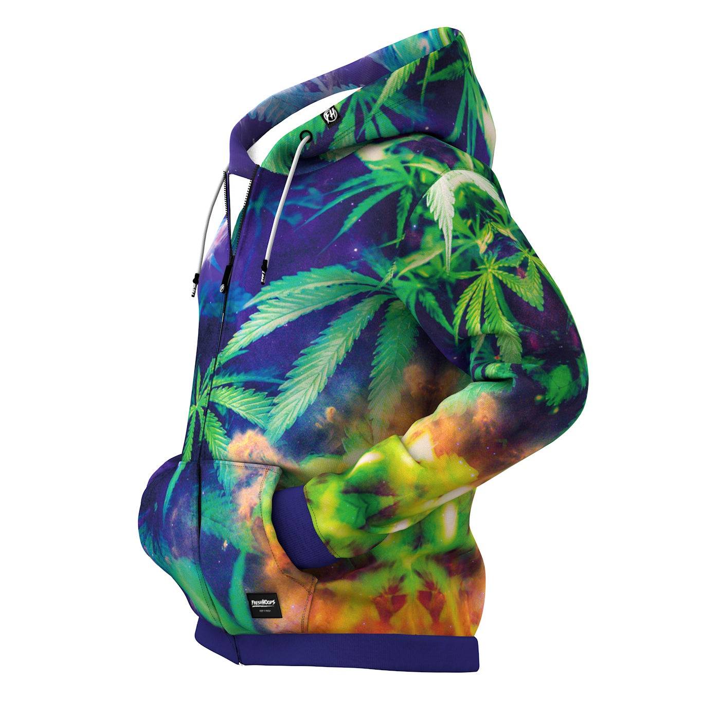 Stoner Galaxy Zip Up Hoodie