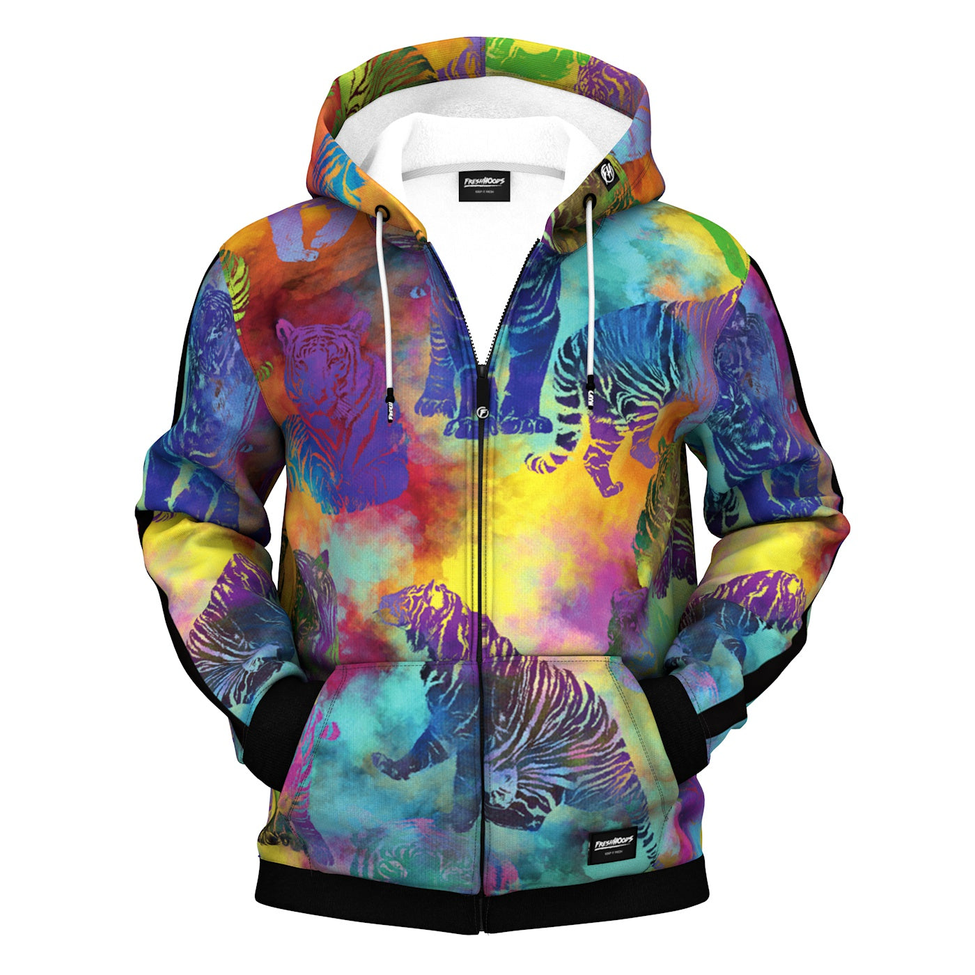 Tiger Paradise Zip Up Hoodie