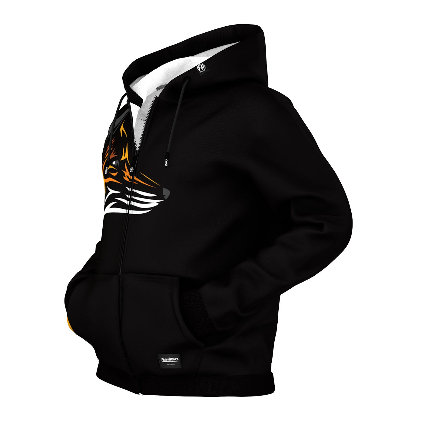 Tribal Fox Zip Up Hoodie