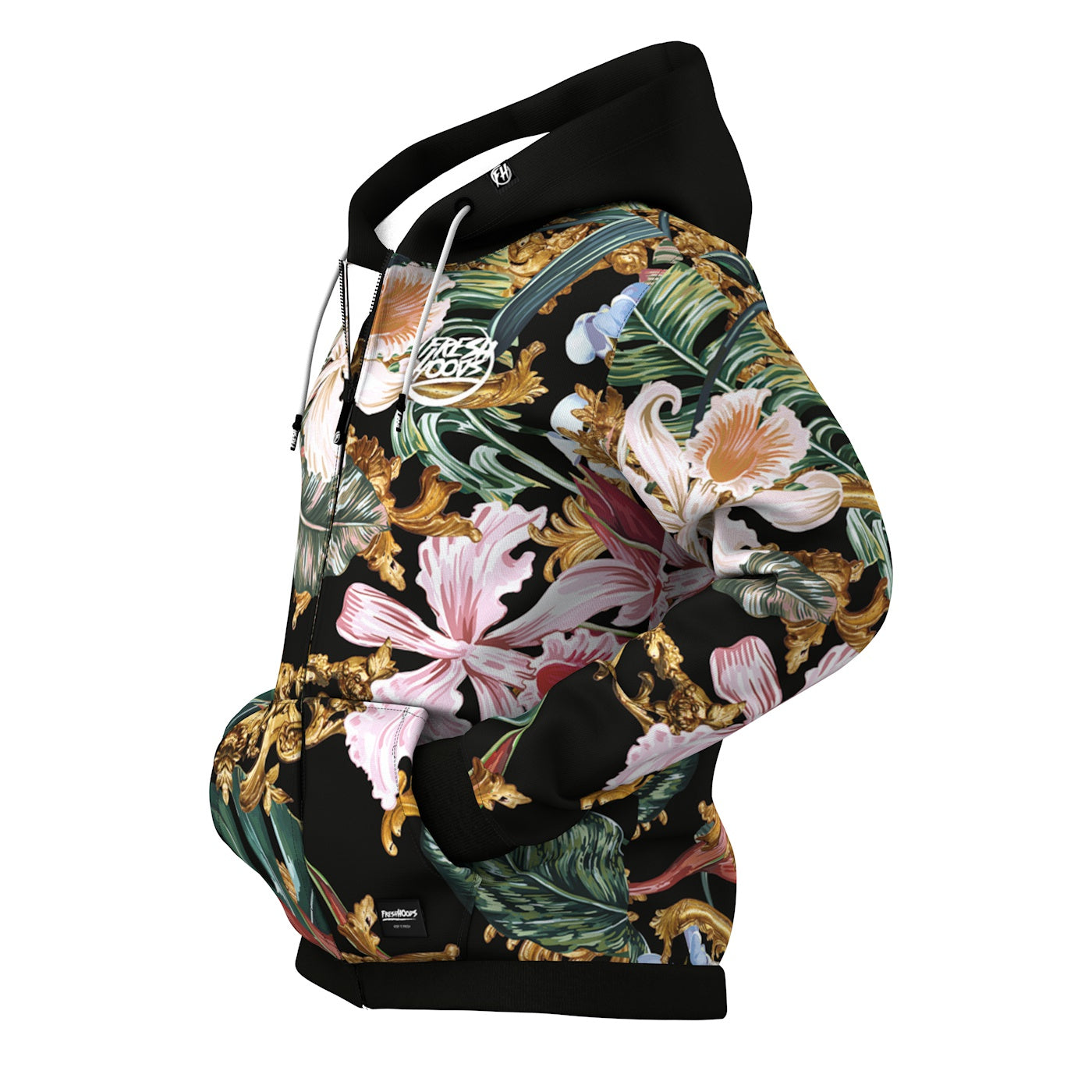 Tropical Baroque Zip Up Hoodie