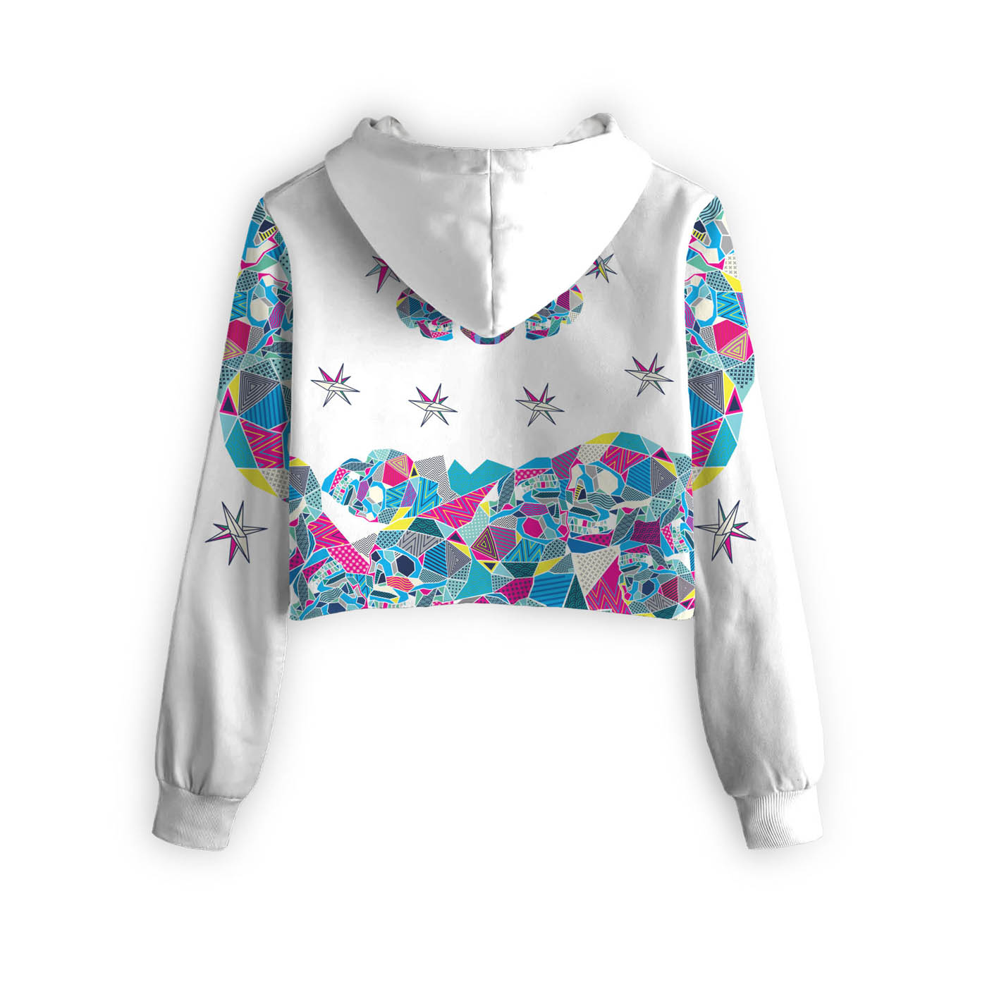 Dazed Skull Cropped Hoodie