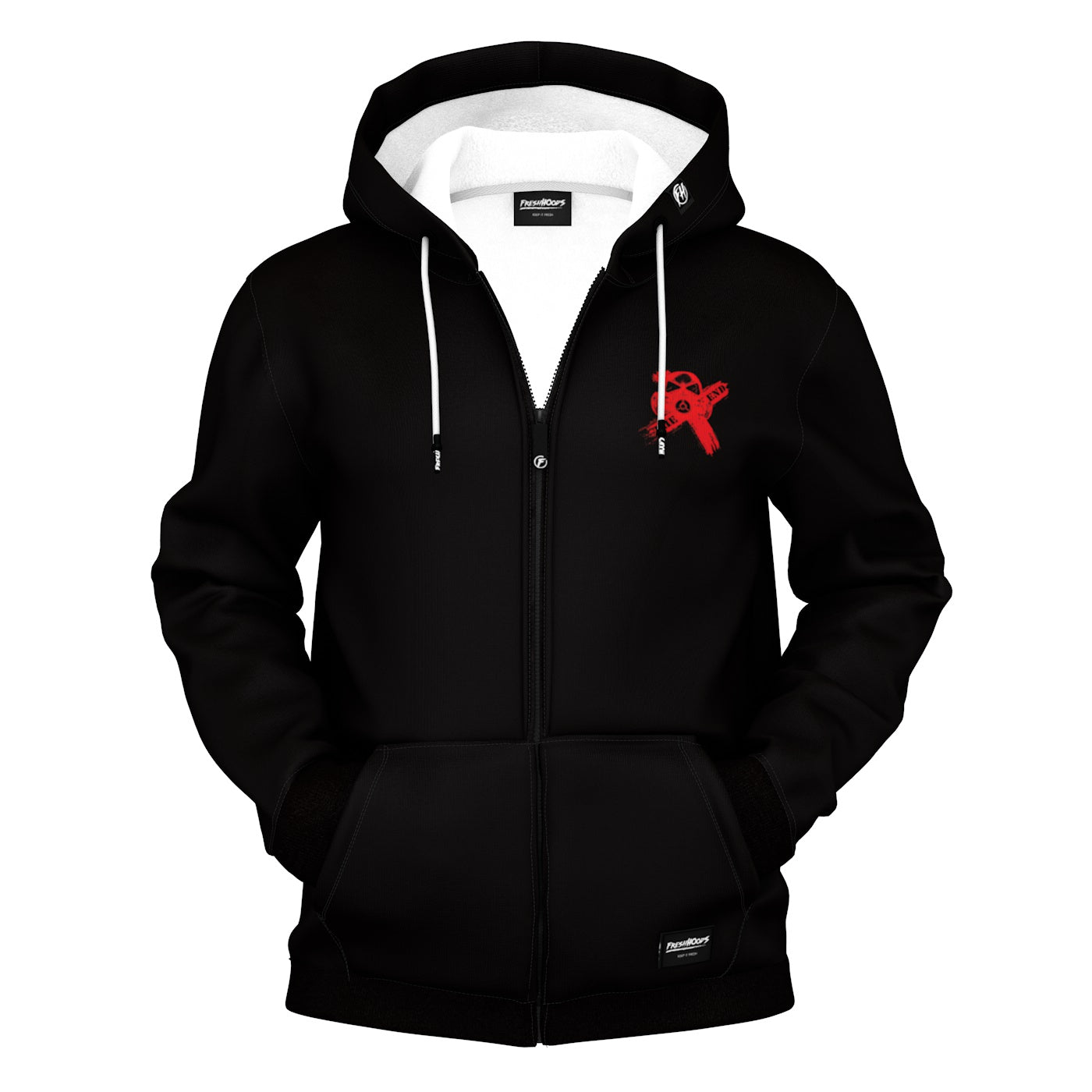 X Mask Zip Up Hoodie