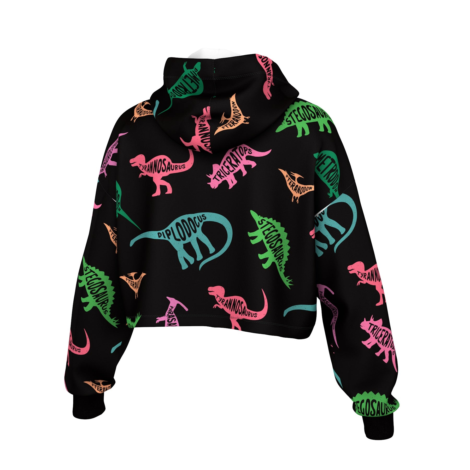 Dinosaurs Cropped Hoodie