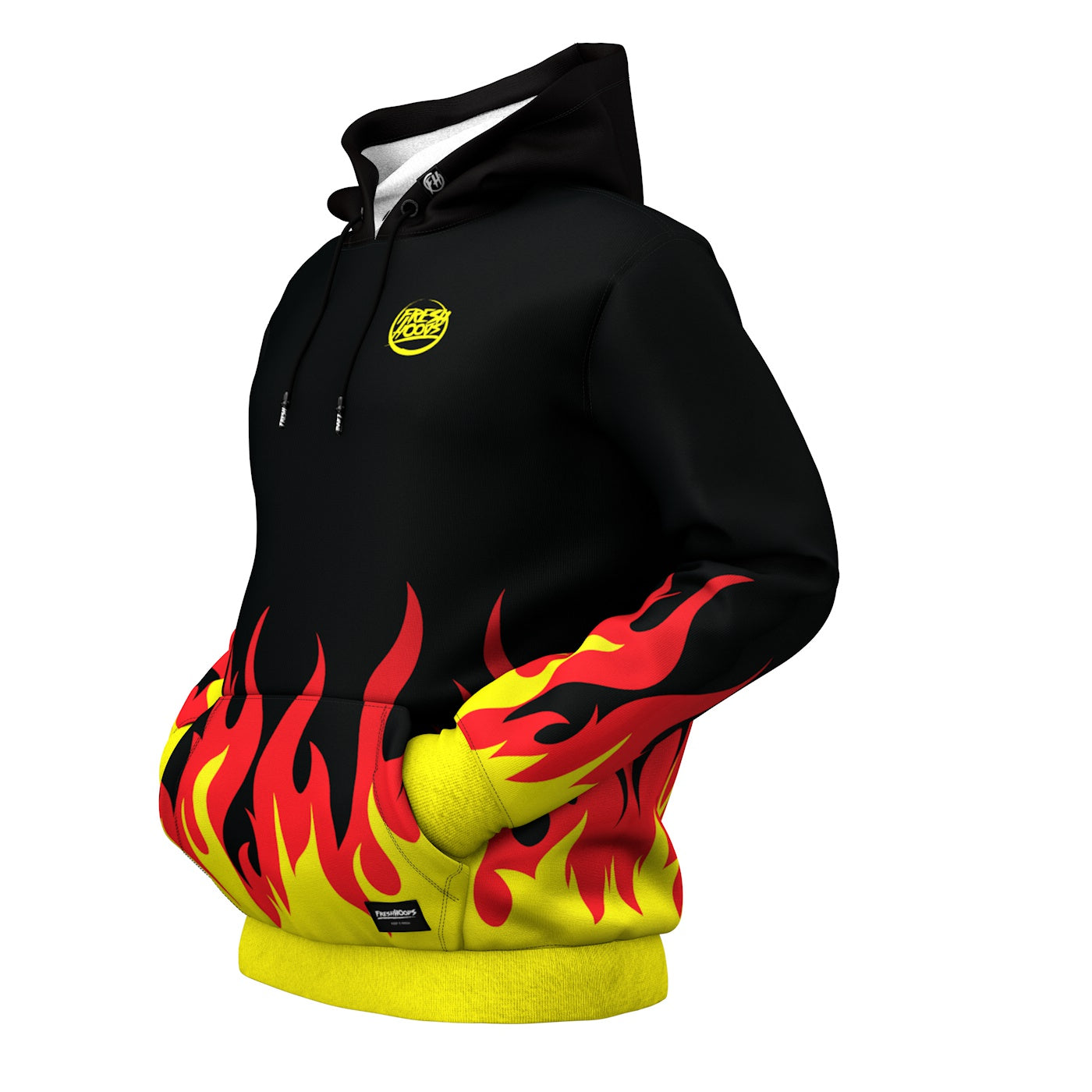 Cartoon Flame Hoodie